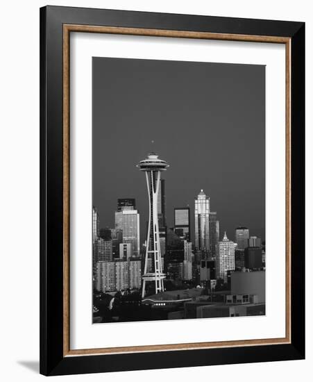 Space Needle at Dusk, Seattle, Washington, USA-Adam Jones-Framed Photographic Print