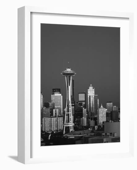 Space Needle at Dusk, Seattle, Washington, USA-Adam Jones-Framed Photographic Print