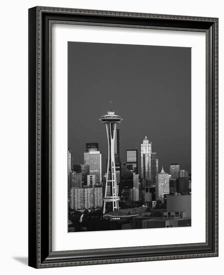 Space Needle at Dusk, Seattle, Washington, USA-Adam Jones-Framed Photographic Print