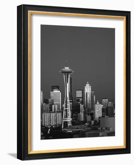 Space Needle at Dusk, Seattle, Washington, USA-Adam Jones-Framed Photographic Print