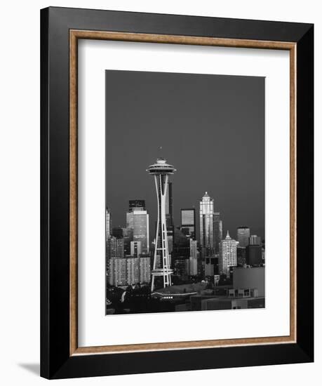 Space Needle at Dusk, Seattle, Washington, USA-Adam Jones-Framed Photographic Print