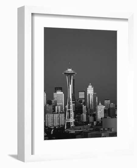 Space Needle at Dusk, Seattle, Washington, USA-Adam Jones-Framed Photographic Print