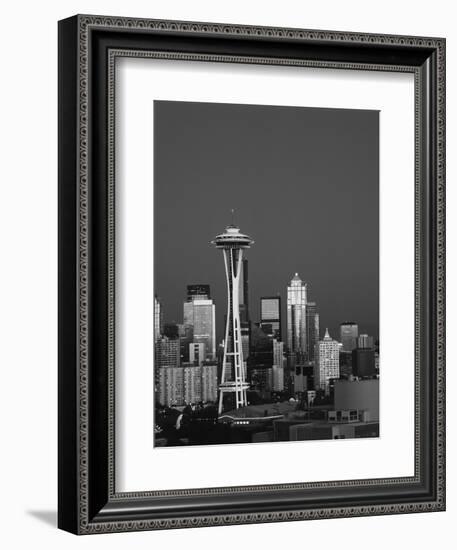 Space Needle at Dusk, Seattle, Washington, USA-Adam Jones-Framed Photographic Print