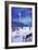 Space Needle in Snow, Seattle, WA-Lantern Press-Framed Art Print