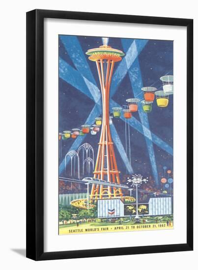 Space Needle, Seattle World's Fair--Framed Art Print