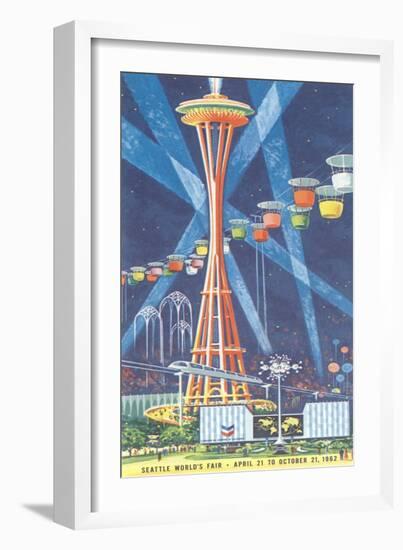 Space Needle, Seattle World's Fair--Framed Art Print