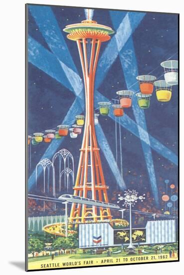 Space Needle, Seattle World's Fair-null-Mounted Art Print