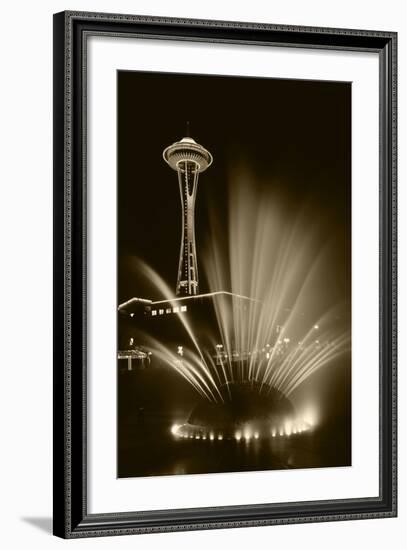 Space Needle Tower with Fountain, Seattle, Washington, USA-Paul Souders-Framed Photographic Print