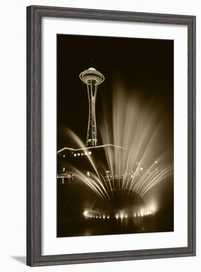 Space Needle Tower with Fountain, Seattle, Washington, USA-Paul Souders-Framed Photographic Print