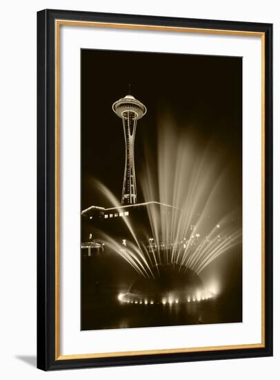 Space Needle Tower with Fountain, Seattle, Washington, USA-Paul Souders-Framed Photographic Print