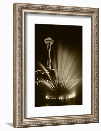 Space Needle Tower with Fountain, Seattle, Washington, USA-Paul Souders-Framed Photographic Print