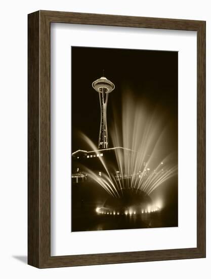 Space Needle Tower with Fountain, Seattle, Washington, USA-Paul Souders-Framed Photographic Print