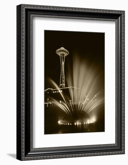 Space Needle Tower with Fountain, Seattle, Washington, USA-Paul Souders-Framed Photographic Print