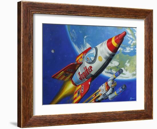 Space Patrol 2-Eric Joyner-Framed Giclee Print