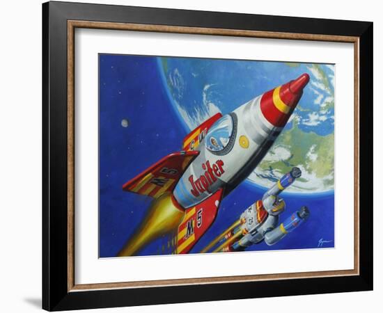 Space Patrol 2-Eric Joyner-Framed Giclee Print