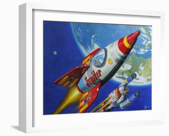 Space Patrol 2-Eric Joyner-Framed Giclee Print