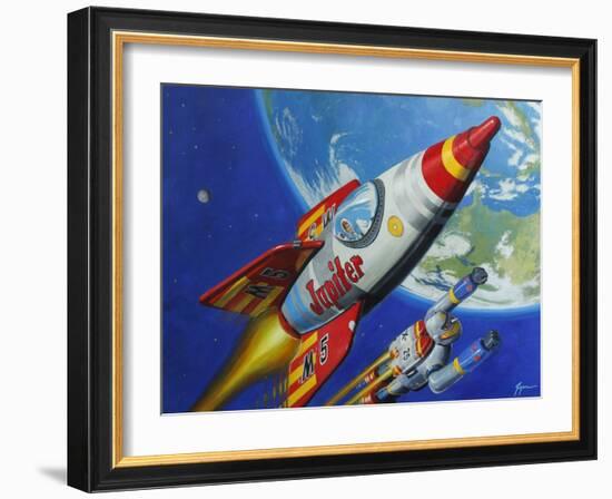 Space Patrol 2-Eric Joyner-Framed Giclee Print