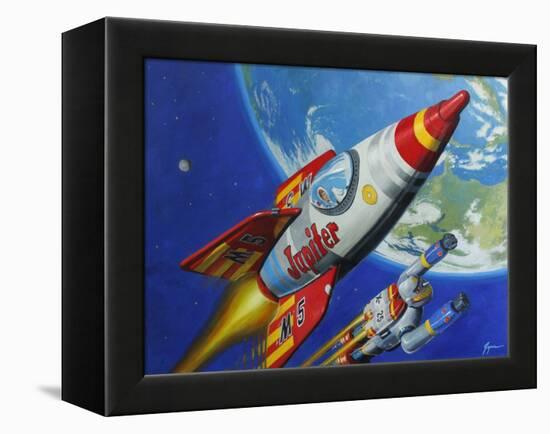 Space Patrol 2-Eric Joyner-Framed Premier Image Canvas