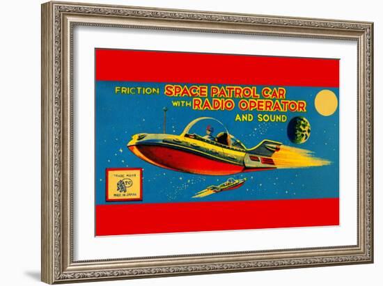 Space Patrol Car with Radio Operator-null-Framed Art Print