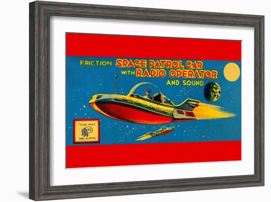 Space Patrol Car with Radio Operator-null-Framed Art Print