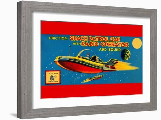 Space Patrol Car with Radio Operator-null-Framed Art Print