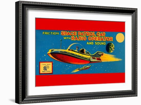 Space Patrol Car with Radio Operator-null-Framed Art Print