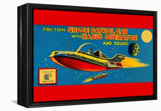 Space Patrol Car with Radio Operator-null-Framed Stretched Canvas