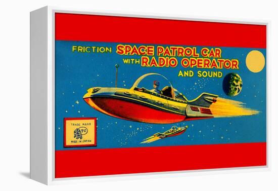 Space Patrol Car with Radio Operator-null-Framed Stretched Canvas