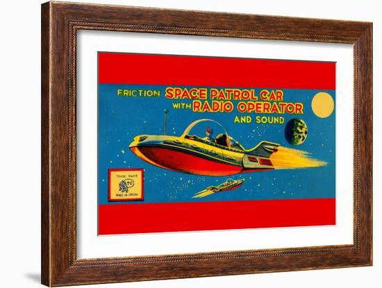 Space Patrol Car with Radio Operator-null-Framed Premium Giclee Print