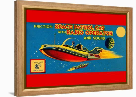 Space Patrol Car with Radio Operator-null-Framed Stretched Canvas