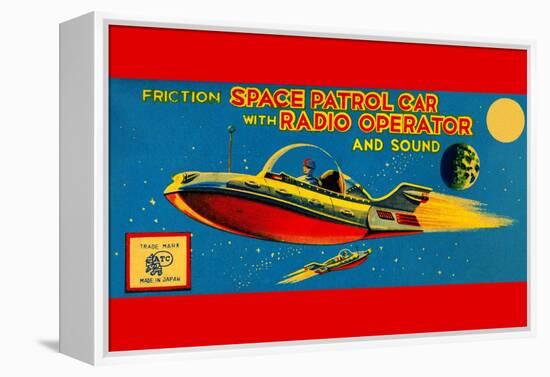 Space Patrol Car with Radio Operator-null-Framed Stretched Canvas