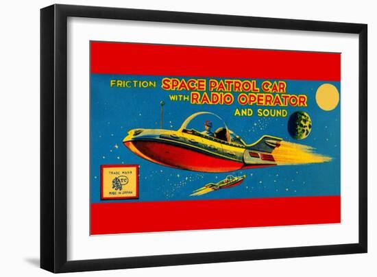 Space Patrol Car with Radio Operator-null-Framed Art Print