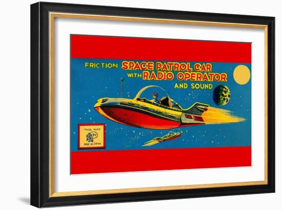 Space Patrol Car with Radio Operator-null-Framed Art Print