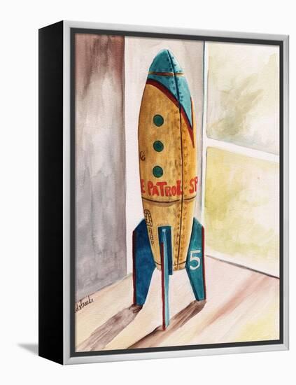 Space Patrol-Jennifer Redstreake Geary-Framed Stretched Canvas