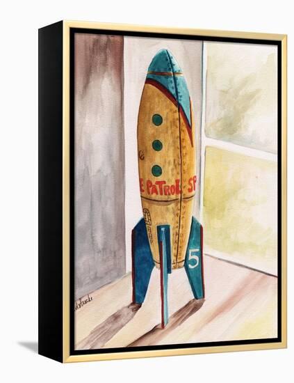 Space Patrol-Jennifer Redstreake Geary-Framed Stretched Canvas