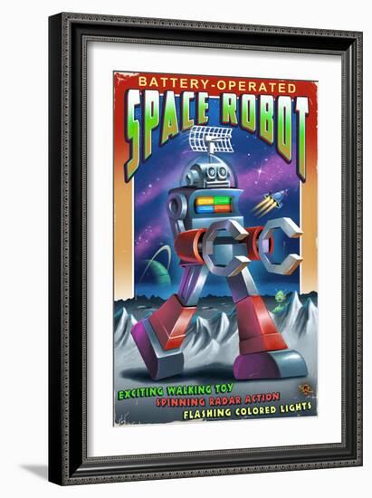 Space Robot-Lantern Press-Framed Art Print