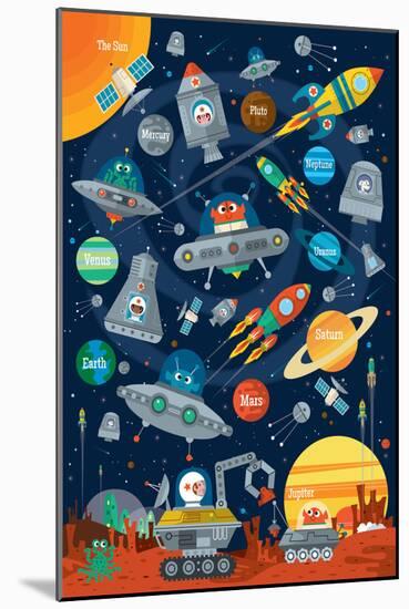 Space Scene-Sean Sims-Mounted Art Print