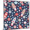 Space Seamless Pattern-Texturis-Mounted Art Print