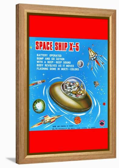 Space Ship X-5-null-Framed Stretched Canvas