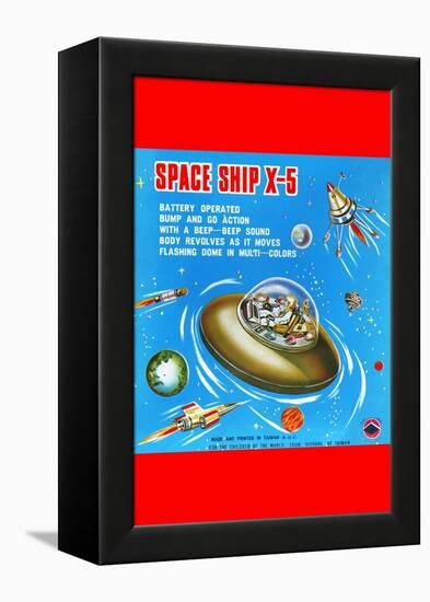 Space Ship X-5-null-Framed Stretched Canvas