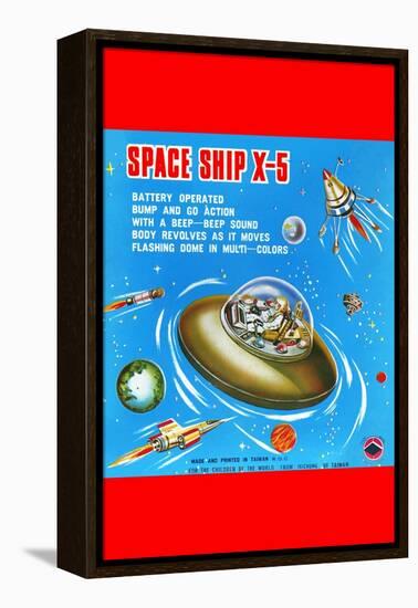 Space Ship X-5-null-Framed Stretched Canvas