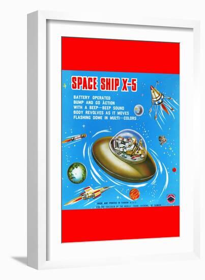 Space Ship X-5-null-Framed Premium Giclee Print