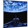 Space Shuttle and Earth-Stocktrek-Mounted Photographic Print