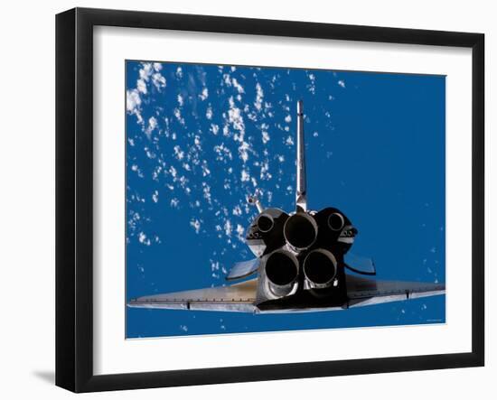 Space Shuttle Atlantis' Aft Portions as Seen from the International Space Station, June 10, 2007-Stocktrek Images-Framed Photographic Print