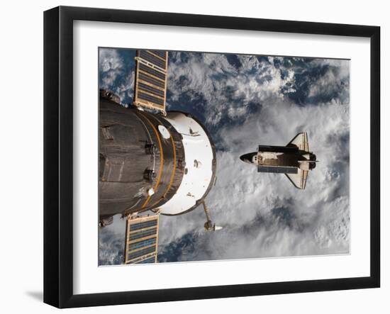 Space Shuttle Atlantis After It Undocked from the International Space Station on June 19, 2007-Stocktrek Images-Framed Photographic Print