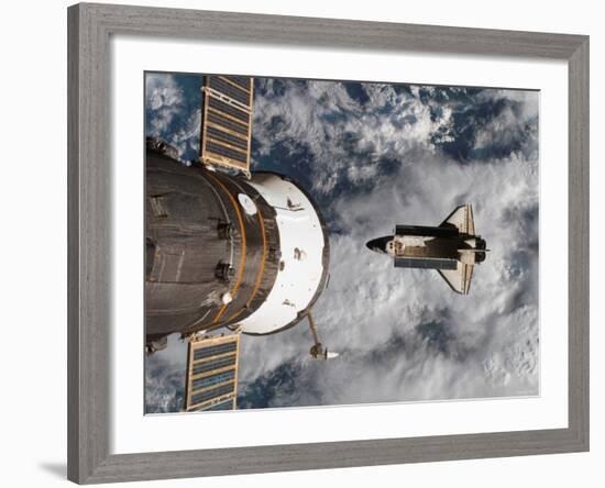 Space Shuttle Atlantis After It Undocked from the International Space Station on June 19, 2007-Stocktrek Images-Framed Photographic Print