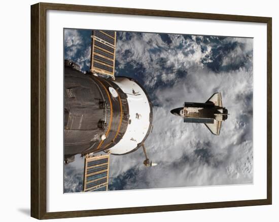 Space Shuttle Atlantis After It Undocked from the International Space Station on June 19, 2007-Stocktrek Images-Framed Photographic Print