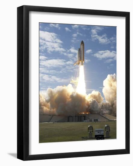 Space Shuttle Atlantis Lifts Off from its Launch Pad at Kennedy Space Center, Florida-null-Framed Photographic Print