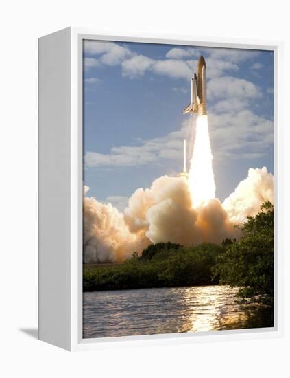 Space Shuttle Atlantis Lifts Off from its Launch Pad at Kennedy Space Center, Florida-null-Framed Premier Image Canvas