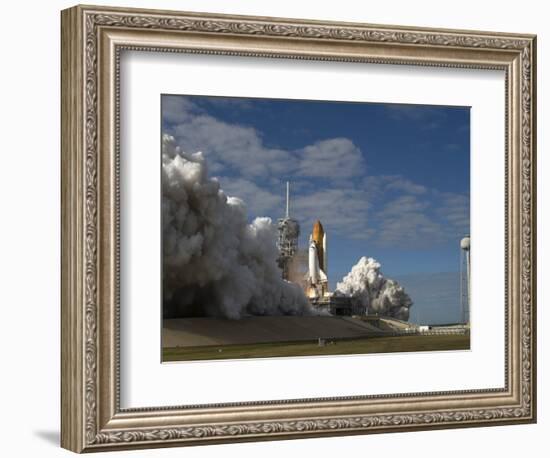 Space Shuttle Atlantis Lifts Off from its Launch Pad at Kennedy Space Center, Florida-null-Framed Photographic Print